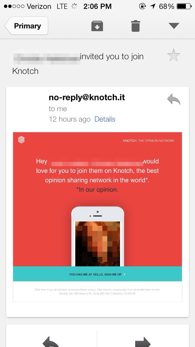 Wake up to an email from Knotch.it ?