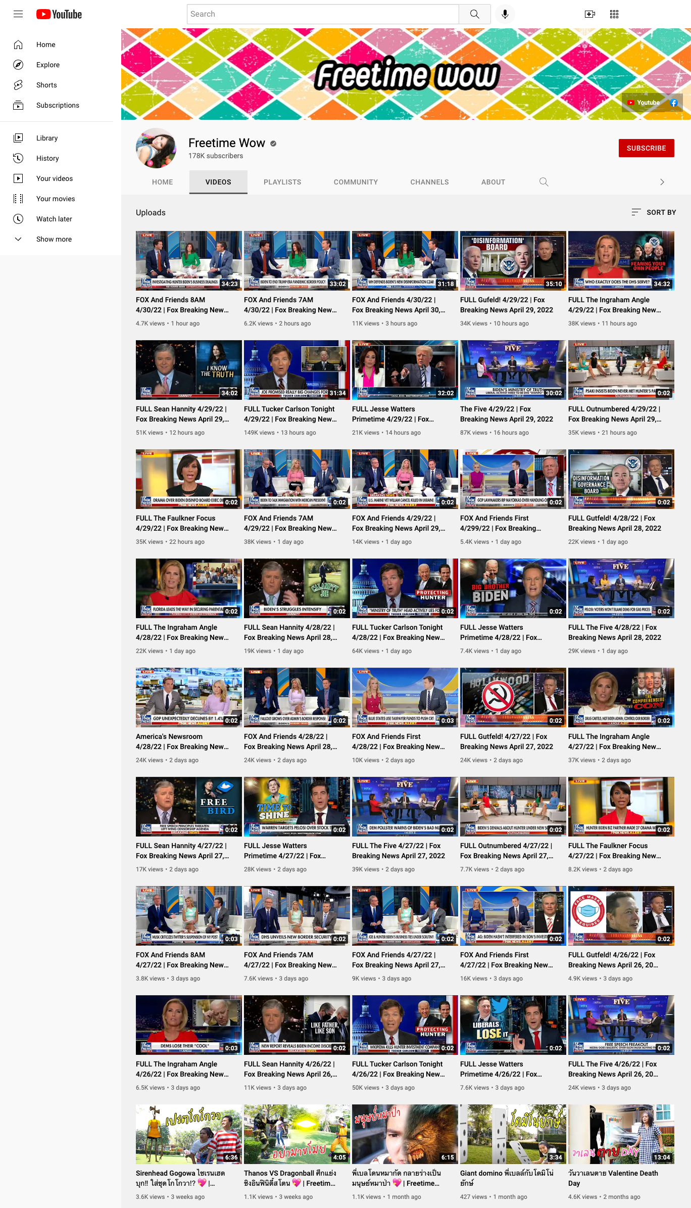 Why is FoxNews being pirated on Thai YouTube channels?