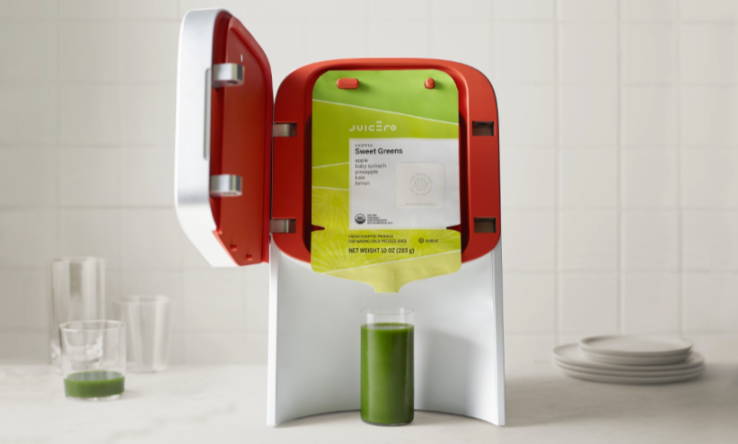 Juicero, the overpriced juicer $350 > $699 >$399 + $$$