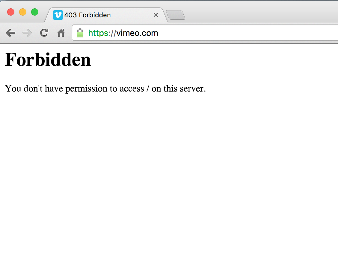 Is Vimeo.com Down or is it just me?