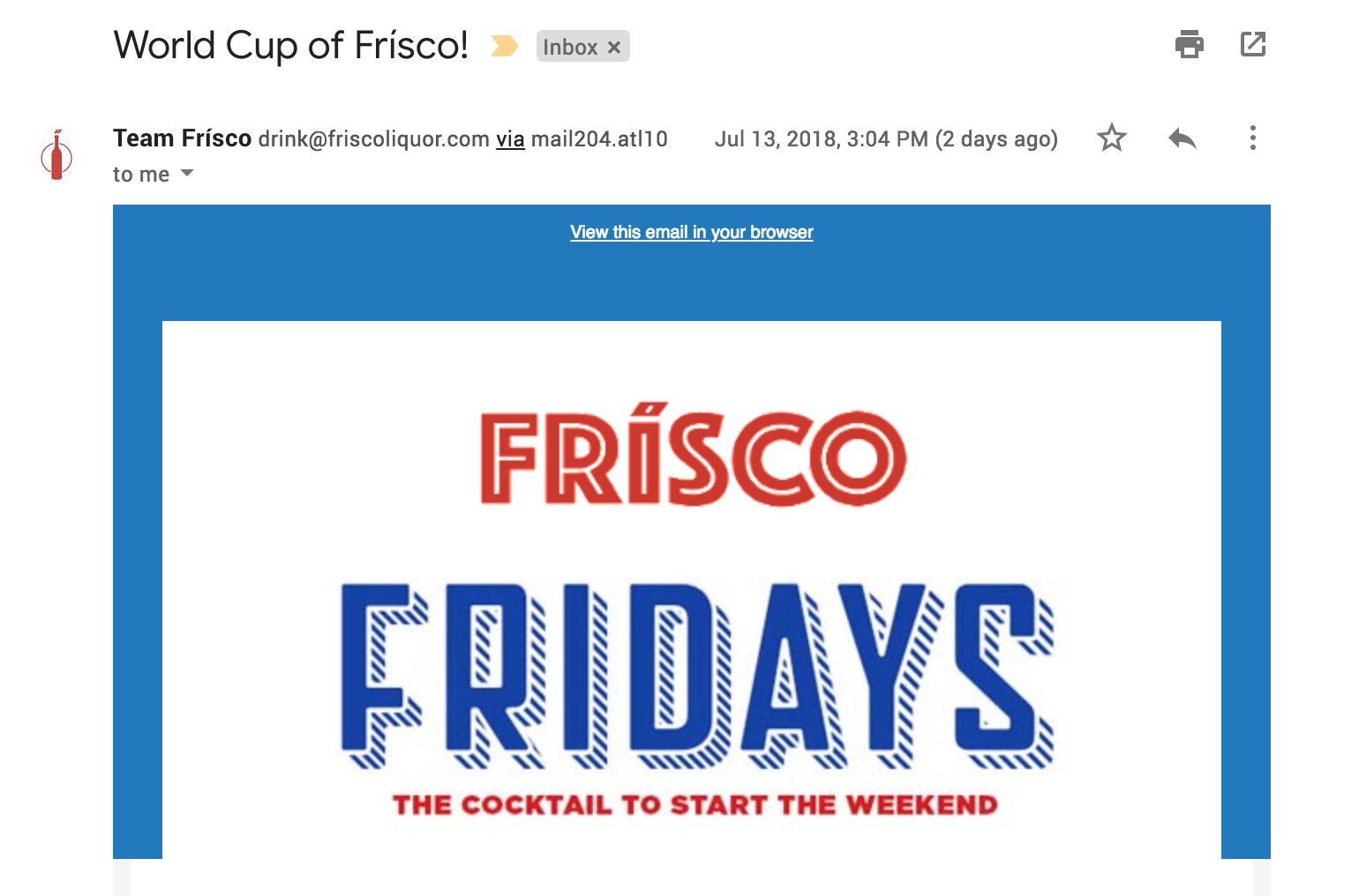 What's a Frísco Friday and wtf are you doing in my inbox?