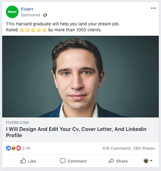 Fiverr and the misleading Harvard graduate AD campaign