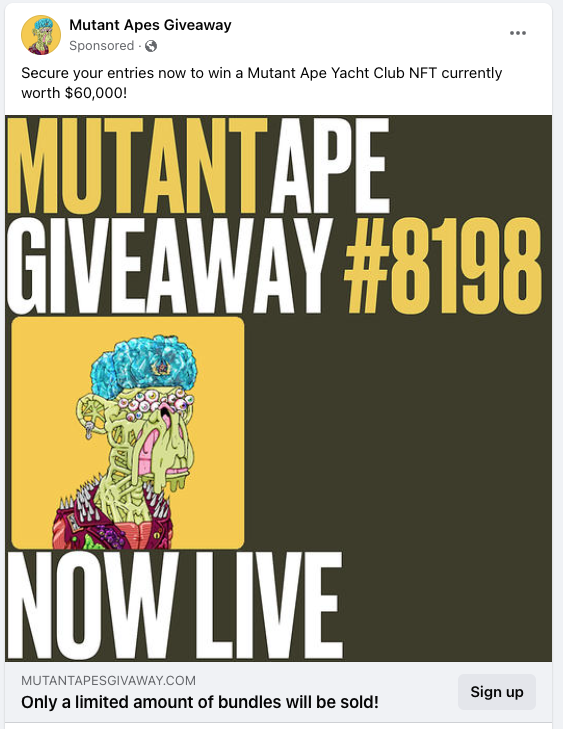 Fake NFT ADs: Snoop Dogg, Gary Vee, Invisible Friends, Mutant Apes, and more...