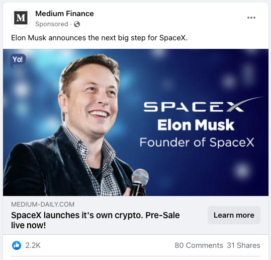 Fake Crypto ADs: Microsoft, Apple, Tesla, Samsung, Meta, Netflix