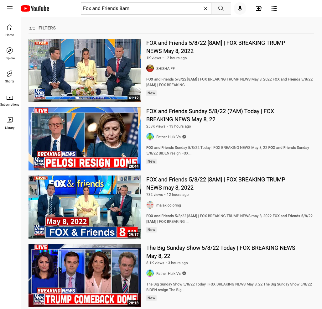 Why is FoxNews being pirated on Thai YouTube channels?