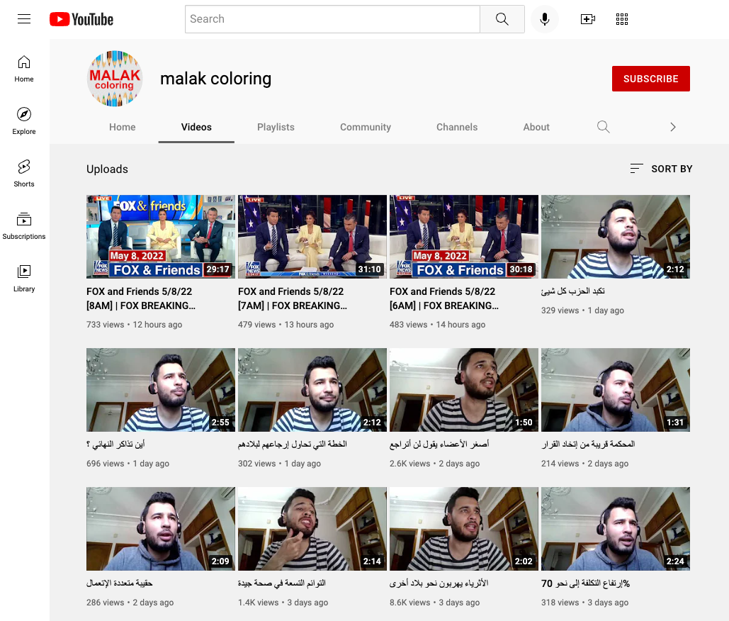 Why is FoxNews being pirated on Thai YouTube channels?