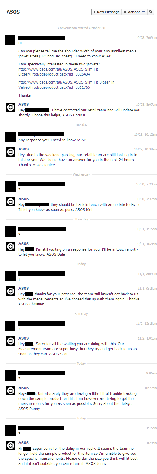 Asos.com Customer Service