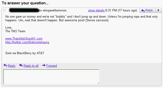 ThatsNotOkayNY.com Email ThatsNotOkayNY.com Email