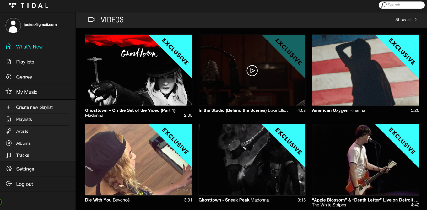 tidal-exclusive-videos