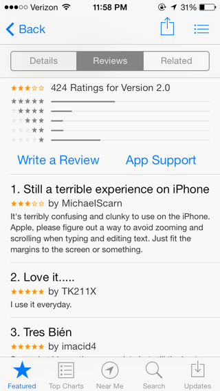 Apple Makes Bad Things: iOS Pages '13